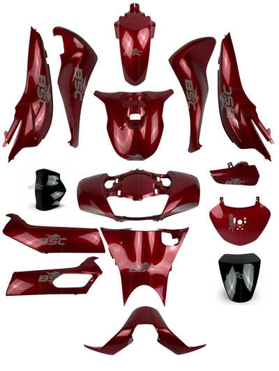 Fits Honda SH125 Complete Panel Fairing Set Full Body RED 2020-20240