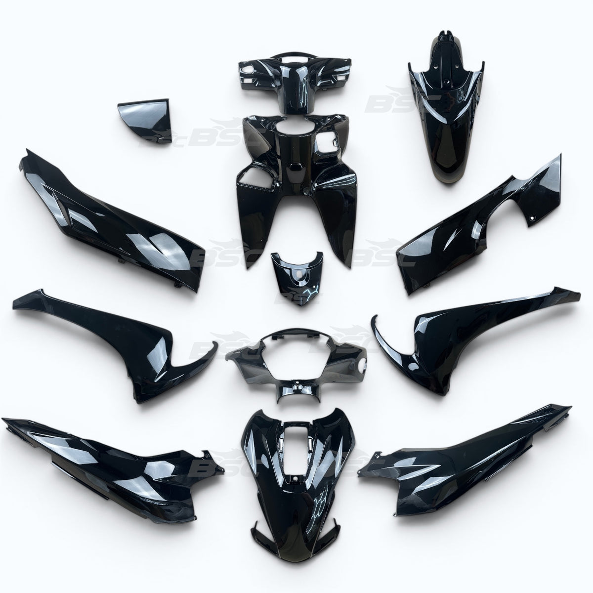 Fits Honda Vision 110 Black Full Panel Body Kit 03100-K2C 2021–2025