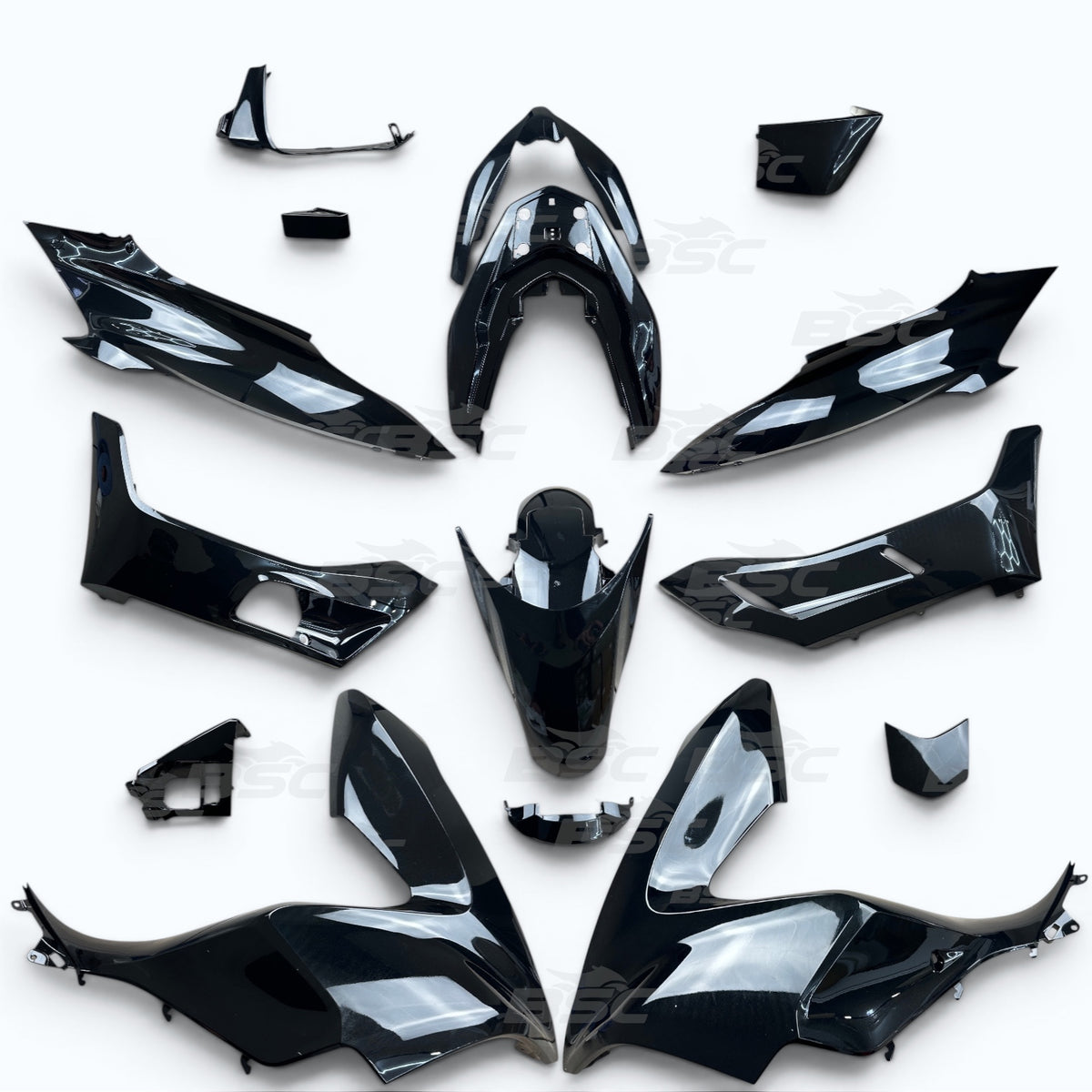 Fits Honda PCX Full Body Panel Kit Gloss Black NHB25 03100-K97 2018-2020