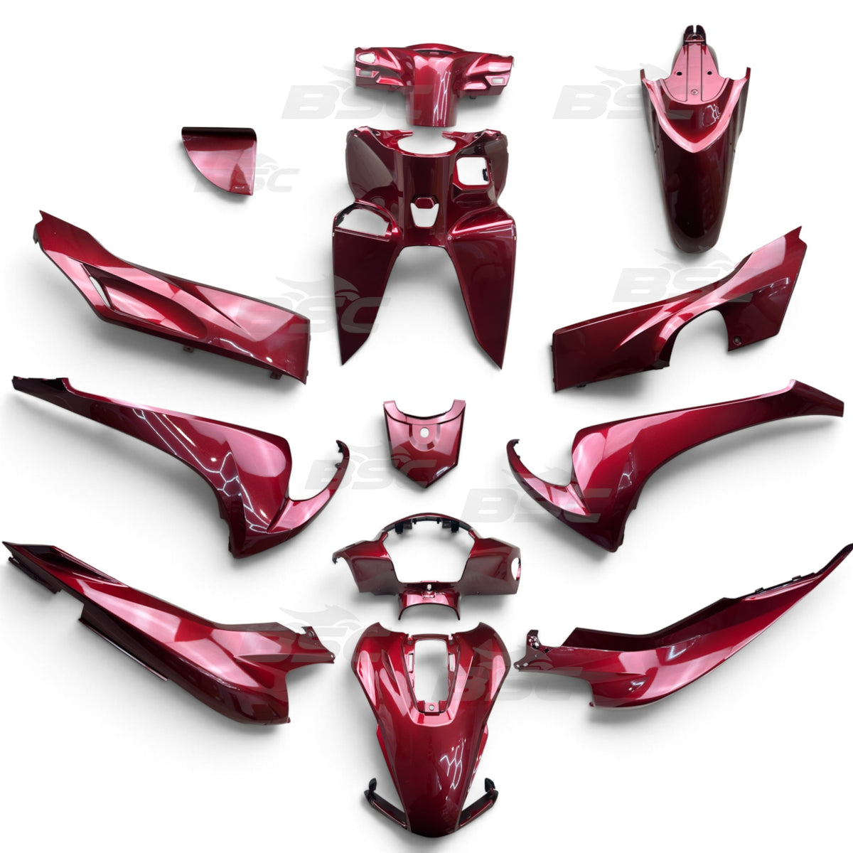 Fits Honda Vision 110 Red Full Panel Body Kit 03100-K2C 2021–2025