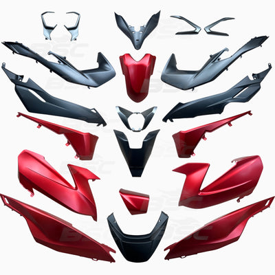 Fits Honda Forza 125 2019-2022 Full Body Fairing Kit Red 03100-K1B-R384